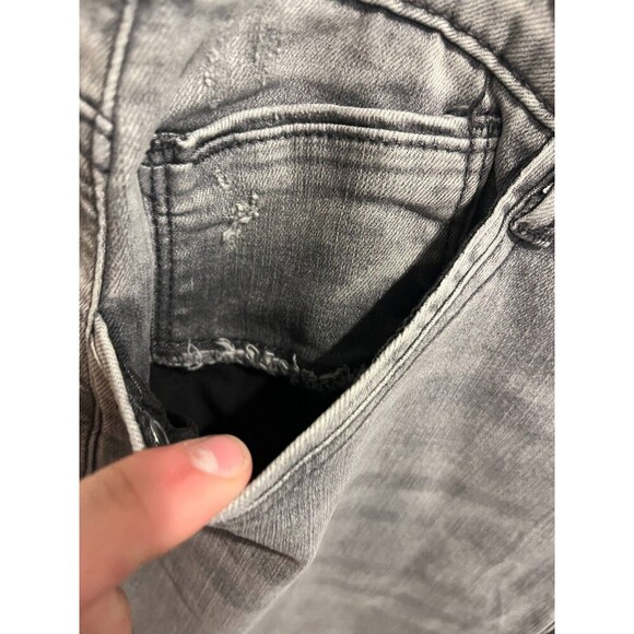 Democracy Ab Solution Womens Gray Jeans Sz 14 Denim Straight Pockets Stretch Zip - Picture 5 of 6